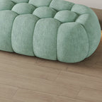 Banc de chambre contemporain en forme de nuage, recouvert de tissu