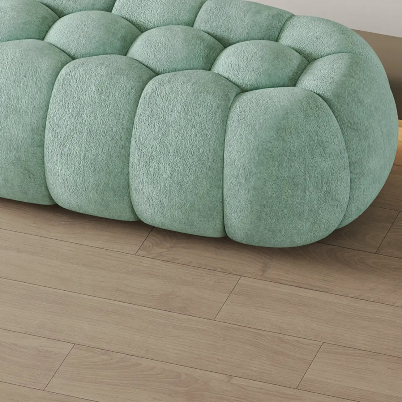 Banc de chambre contemporain en forme de nuage, recouvert de tissu