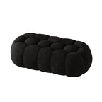 Banc de chambre contemporain en forme de nuage, recouvert de tissu