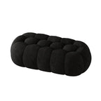 Banc de chambre contemporain en forme de nuage, recouvert de tissu