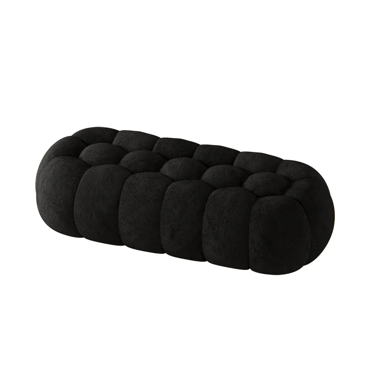 Banc de chambre contemporain en forme de nuage, recouvert de tissu