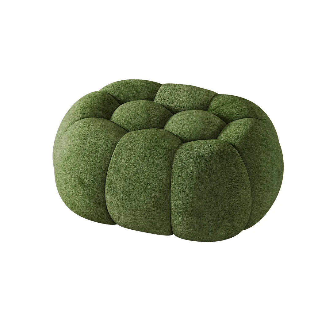 Banc de chambre contemporain en forme de nuage, recouvert de tissu