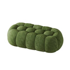 Banc de chambre contemporain en forme de nuage, recouvert de tissu