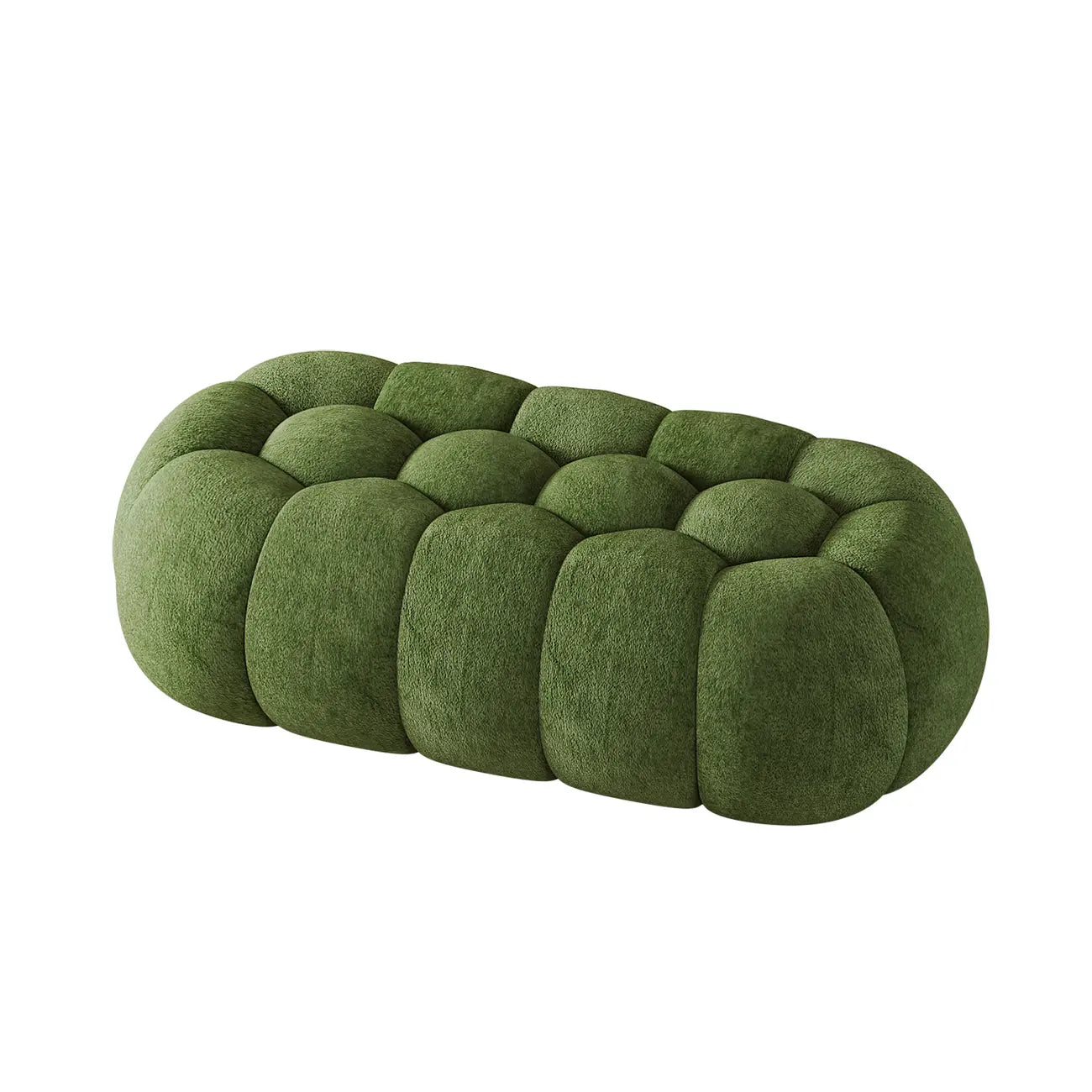 Banc de chambre contemporain en forme de nuage, recouvert de tissu