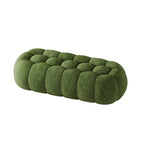 Banc de chambre contemporain en forme de nuage, recouvert de tissu