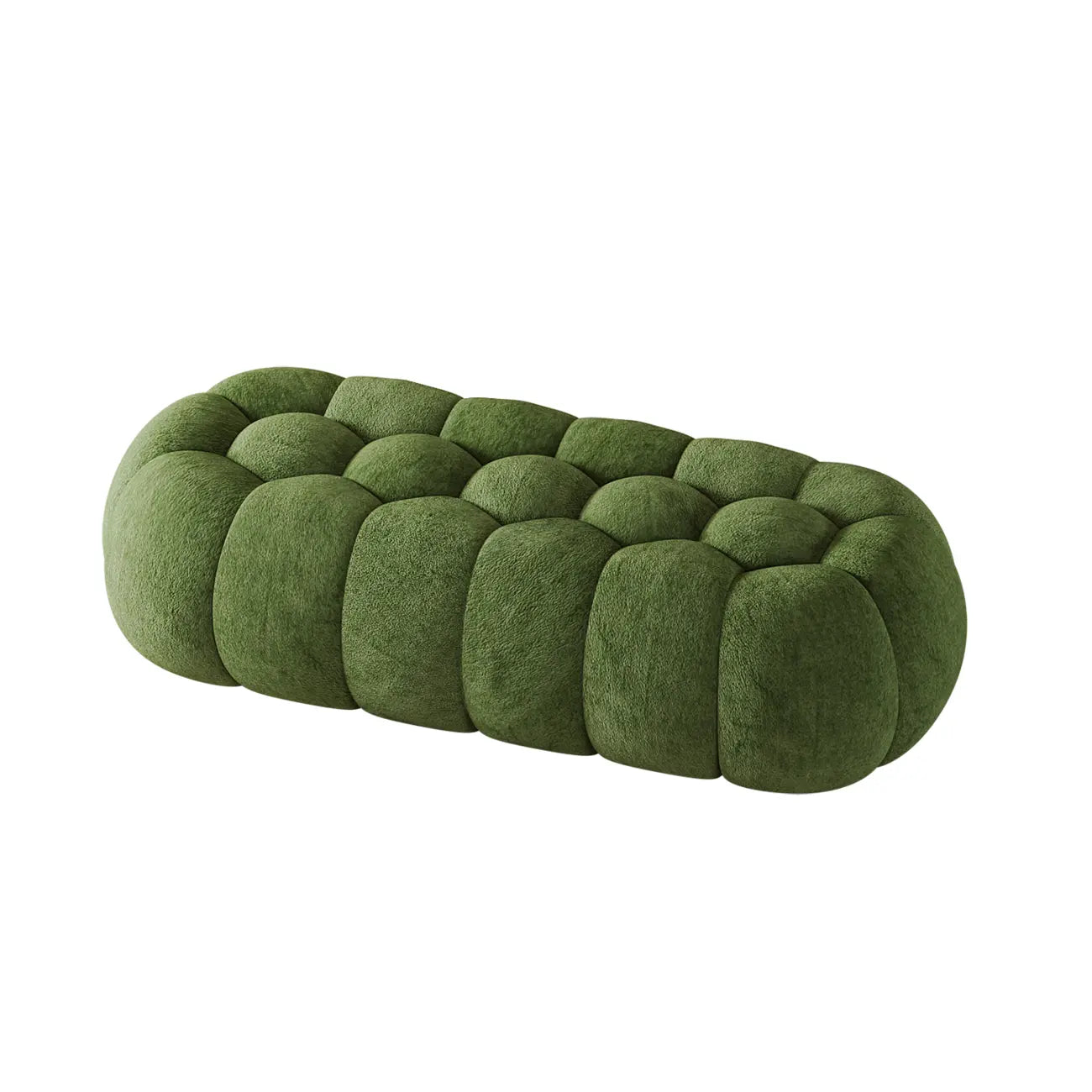 Banc de chambre contemporain en forme de nuage, recouvert de tissu