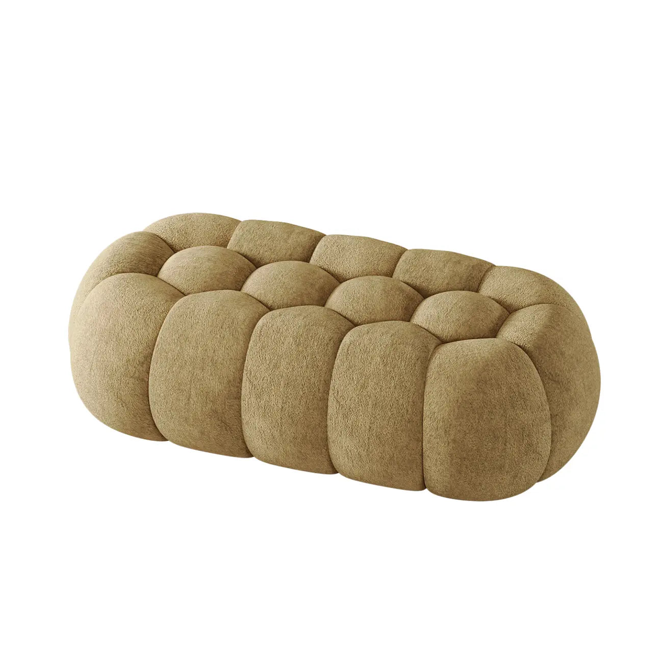 Banc de chambre contemporain en forme de nuage, recouvert de tissu