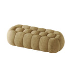 Banc de chambre contemporain en forme de nuage, recouvert de tissu