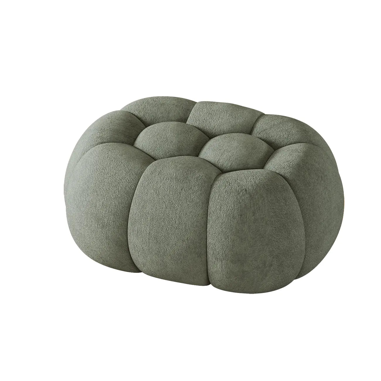 Banc de chambre contemporain en forme de nuage, recouvert de tissu