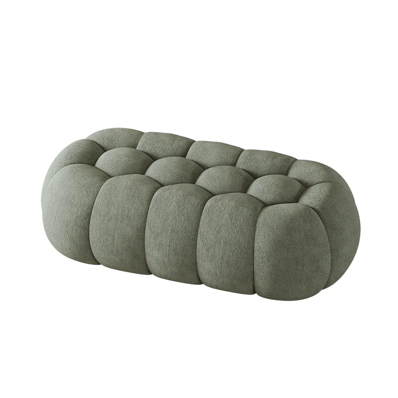 Banc de chambre contemporain en forme de nuage, recouvert de tissu