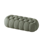 Banc de chambre contemporain en forme de nuage, recouvert de tissu
