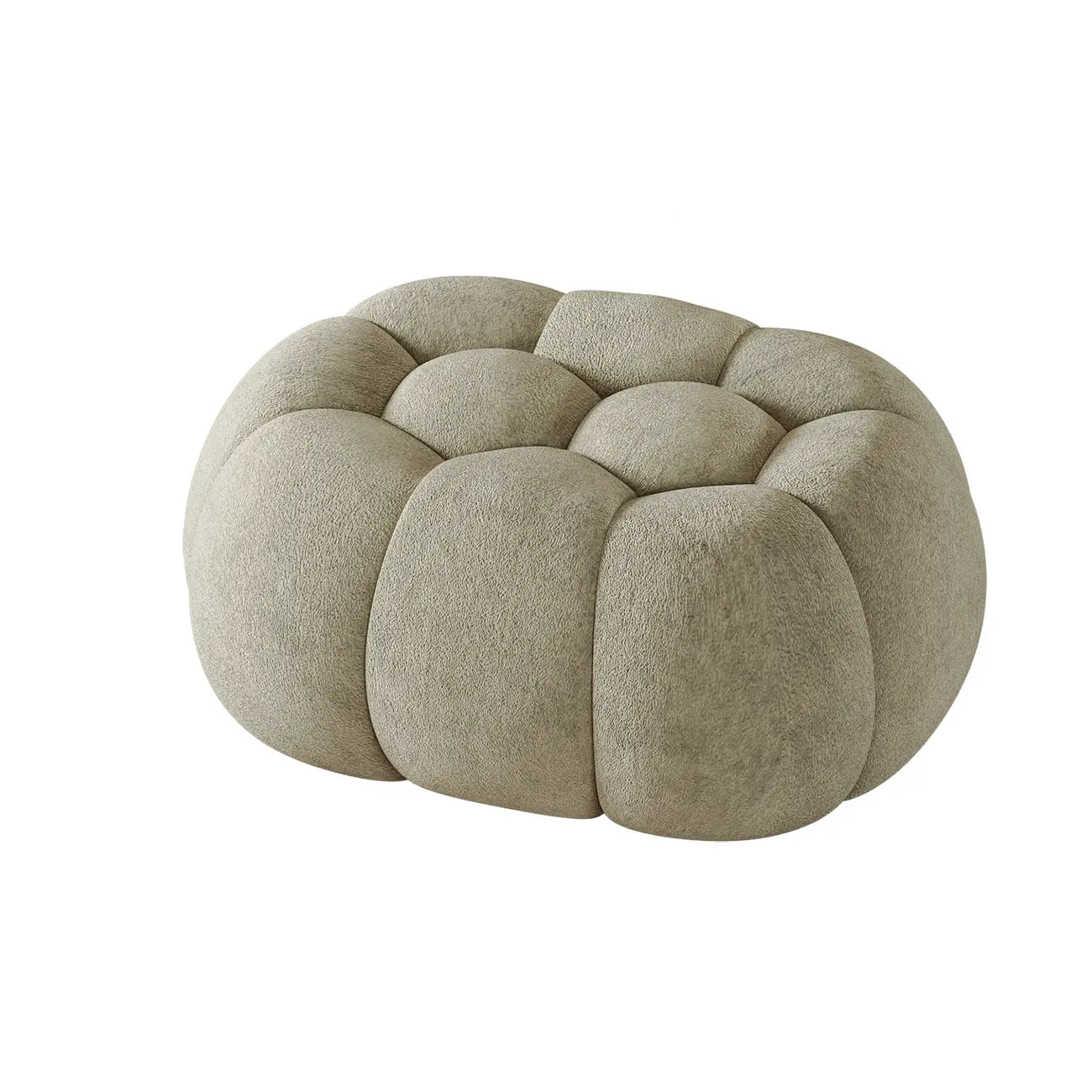 Banc de chambre contemporain en forme de nuage, recouvert de tissu