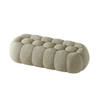 Banc de chambre contemporain en forme de nuage, recouvert de tissu
