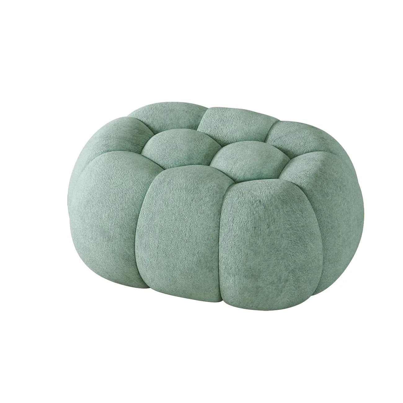 Banc de chambre contemporain en forme de nuage, recouvert de tissu