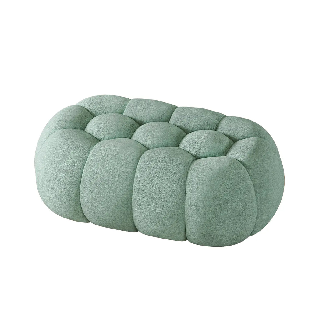 Banc de chambre contemporain en forme de nuage, recouvert de tissu