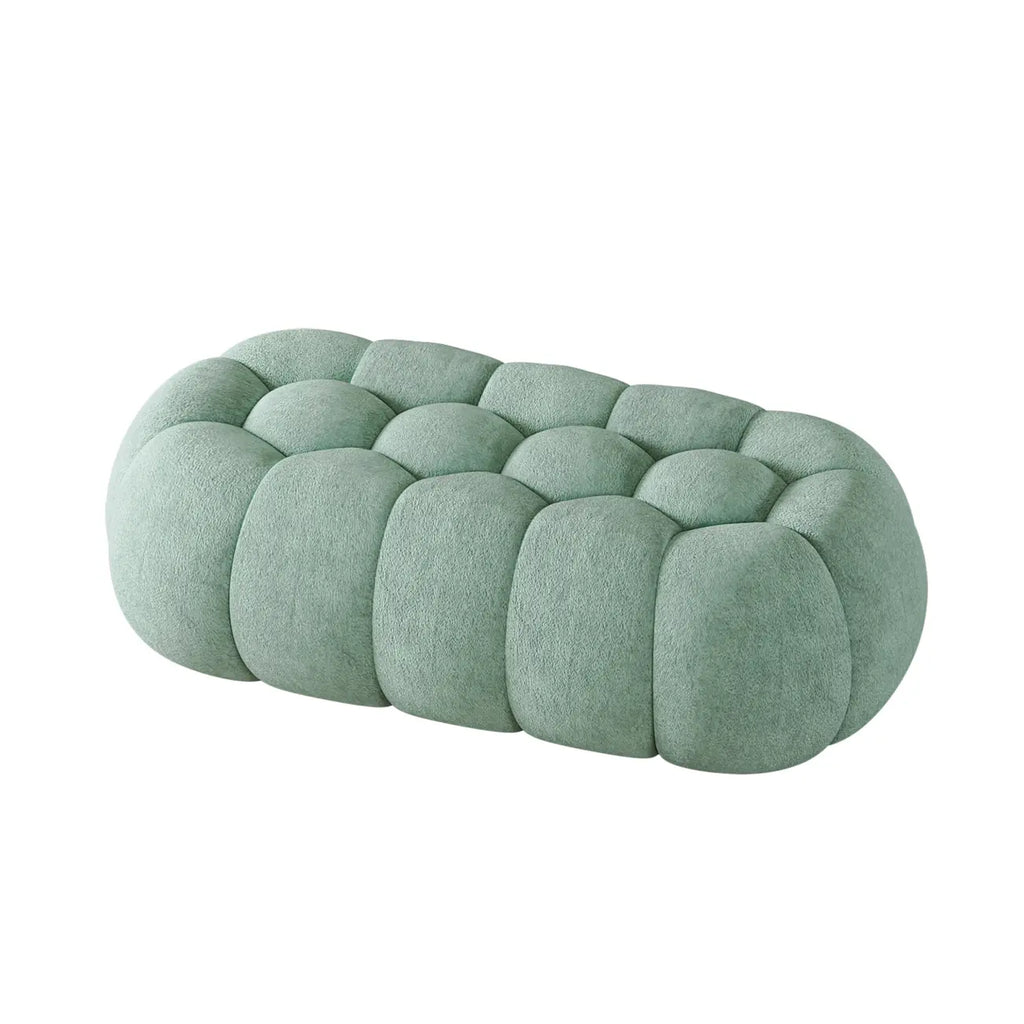 Banc de chambre contemporain en forme de nuage, recouvert de tissu