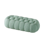 Banc de chambre contemporain en forme de nuage, recouvert de tissu