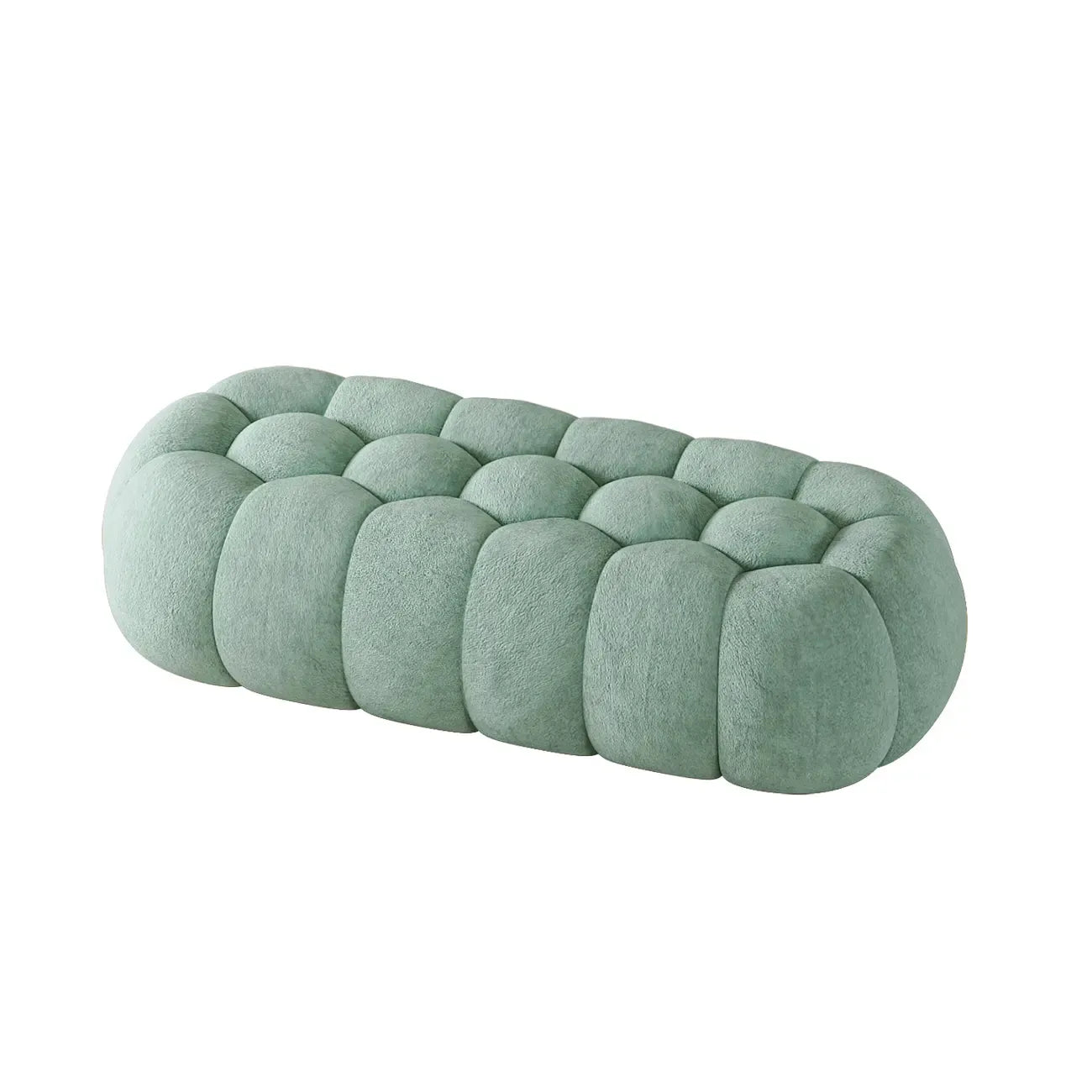 Banc de chambre contemporain en forme de nuage, recouvert de tissu