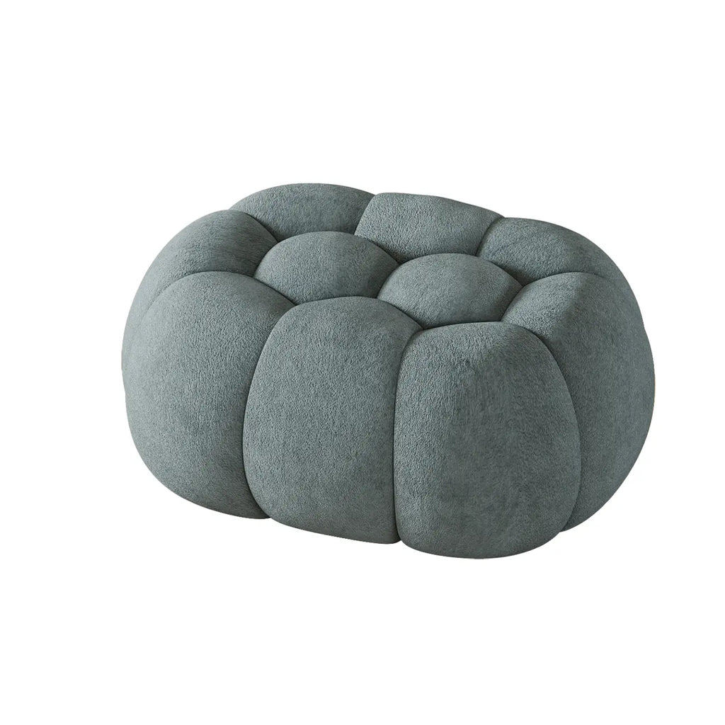 Banc de chambre contemporain en forme de nuage, recouvert de tissu