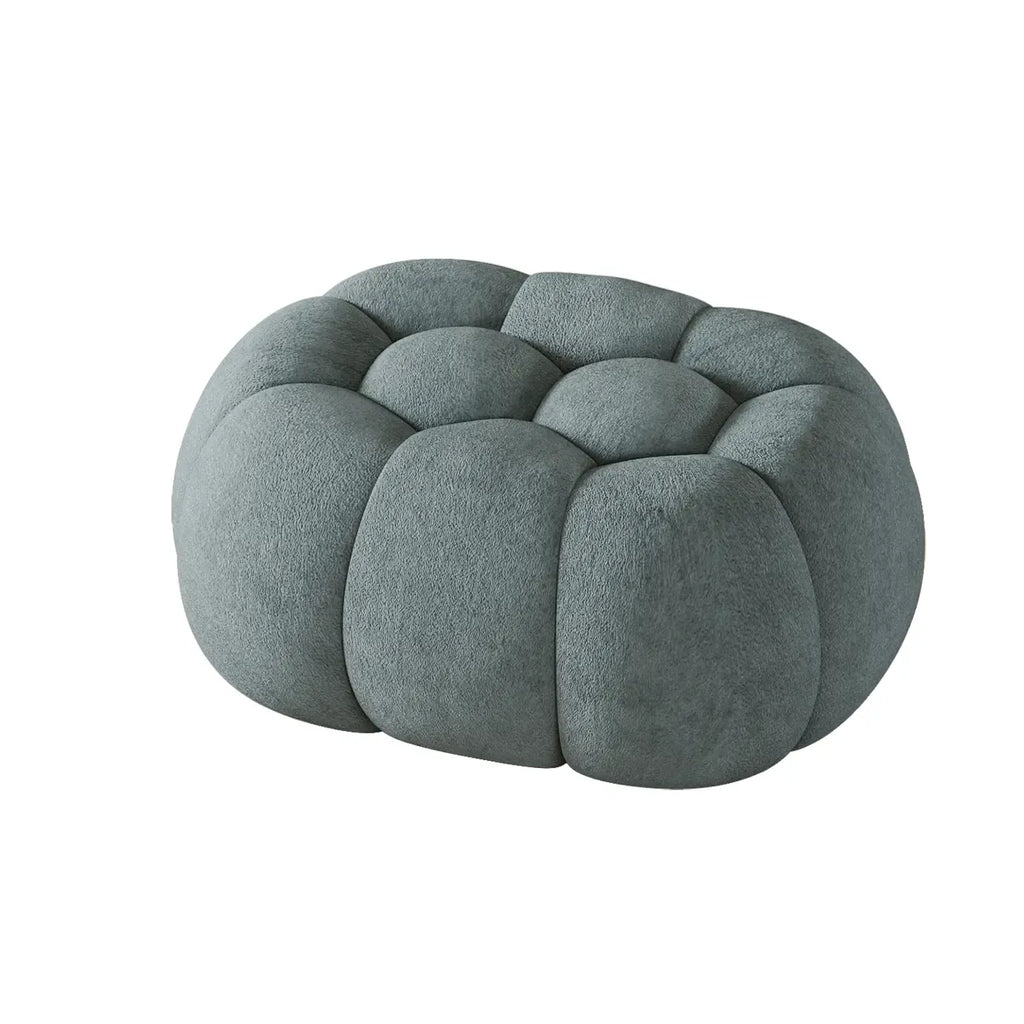Banc de chambre contemporain en forme de nuage, recouvert de tissu