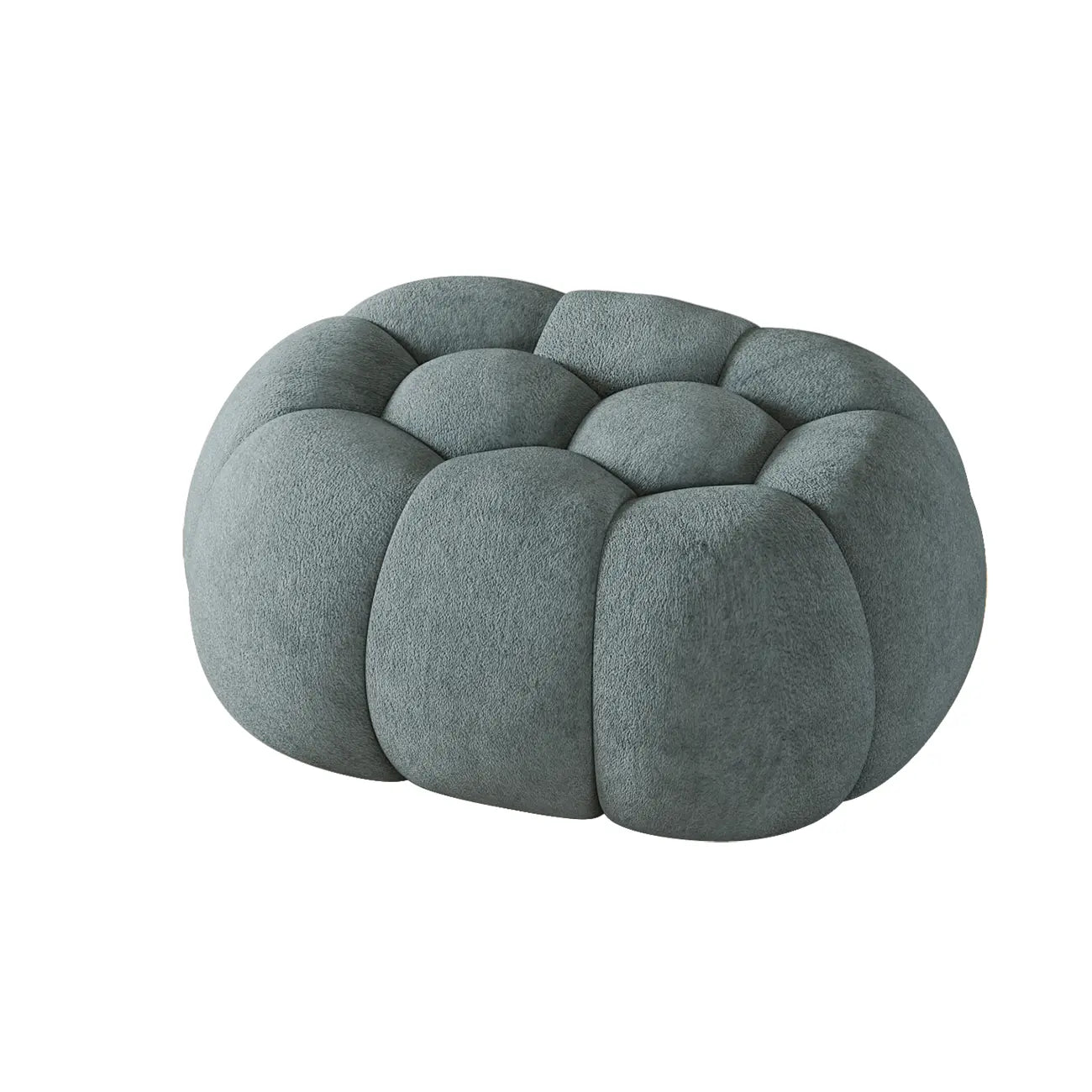 Banc de chambre contemporain en forme de nuage, recouvert de tissu