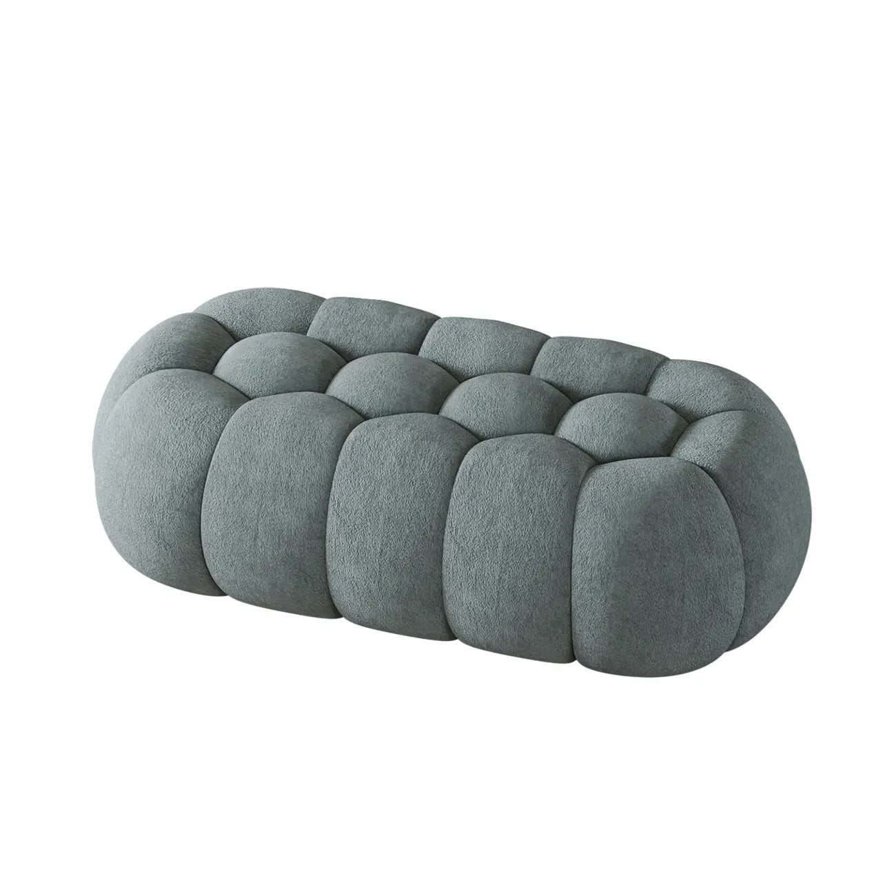 Banc de chambre contemporain en forme de nuage, recouvert de tissu