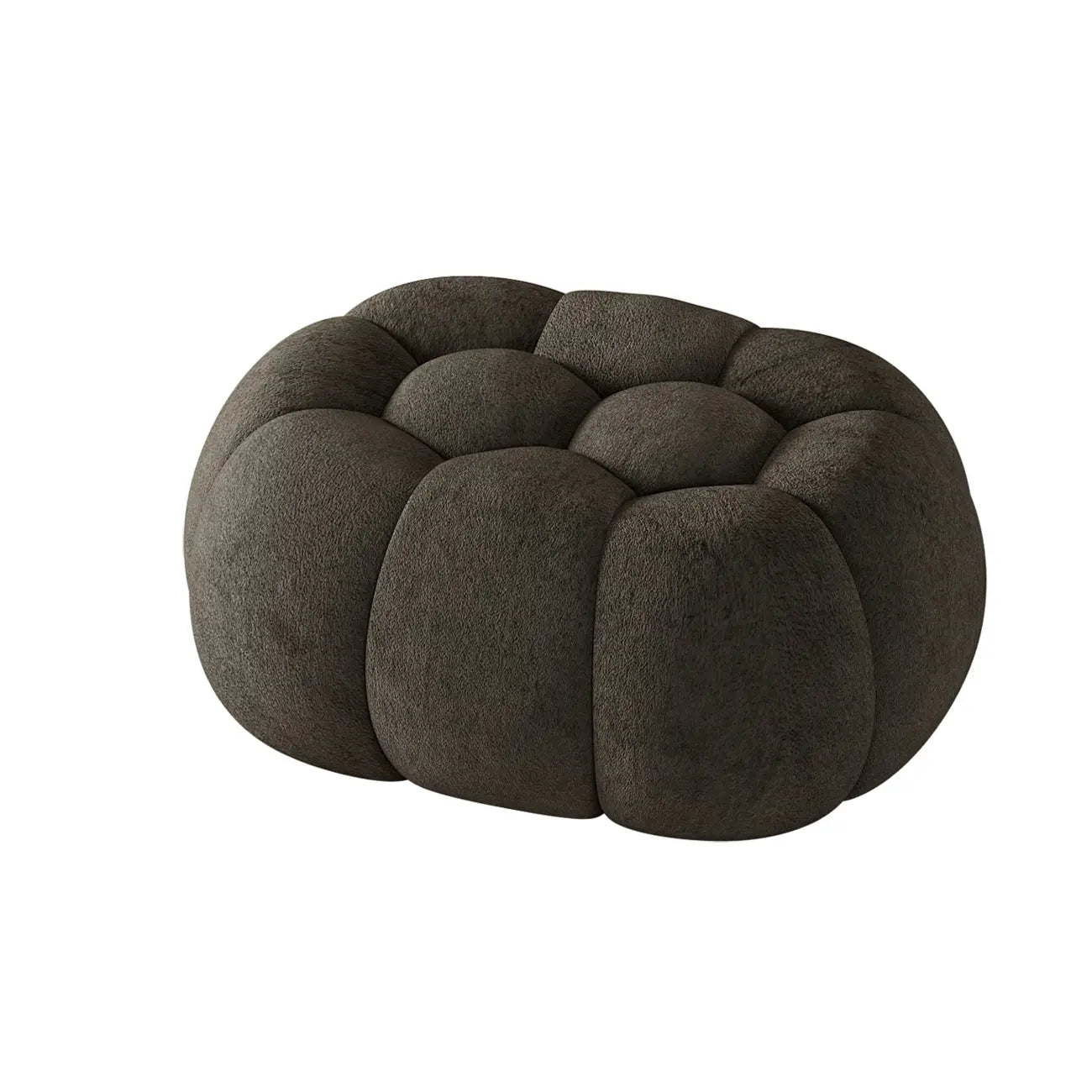 Banc de chambre contemporain en forme de nuage, recouvert de tissu