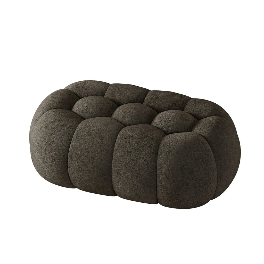 Banc de chambre contemporain en forme de nuage, recouvert de tissu