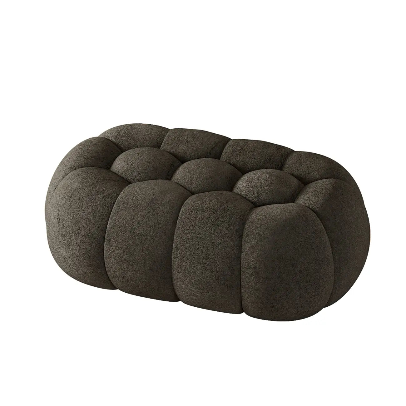 Banc de chambre contemporain en forme de nuage, recouvert de tissu
