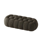 Banc de chambre contemporain en forme de nuage, recouvert de tissu