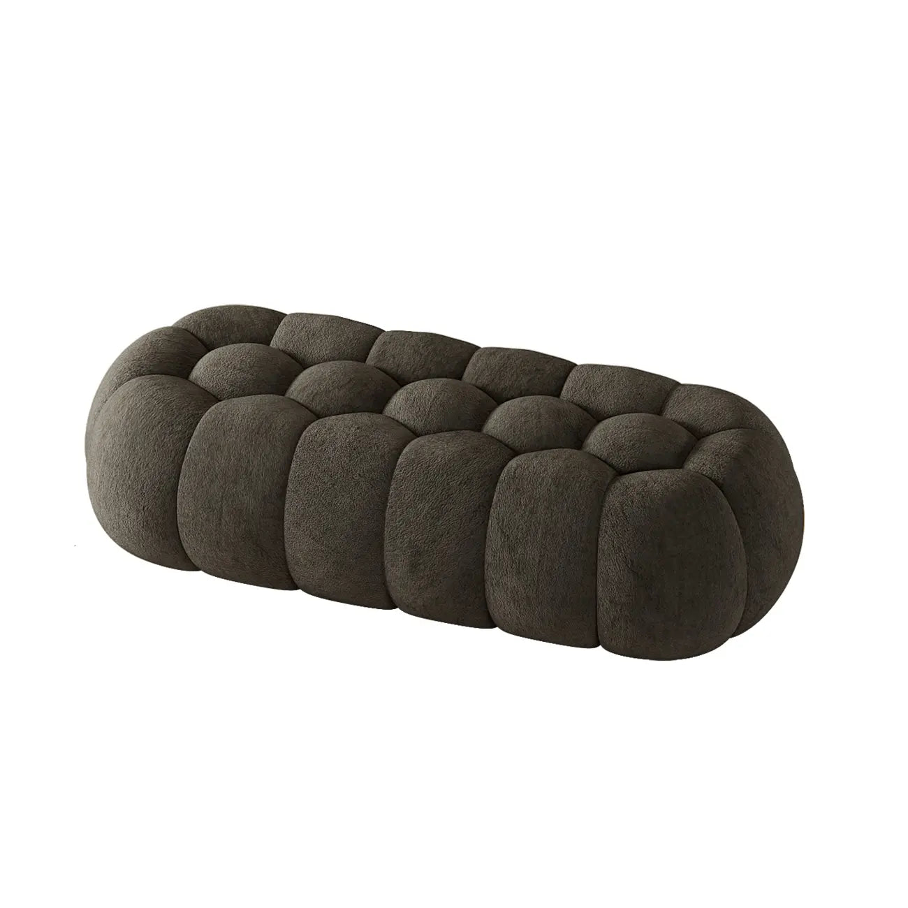 Banc de chambre contemporain en forme de nuage, recouvert de tissu