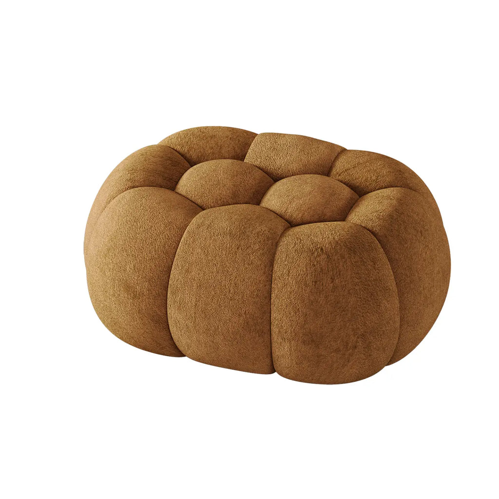 Banc de chambre contemporain en forme de nuage, recouvert de tissu