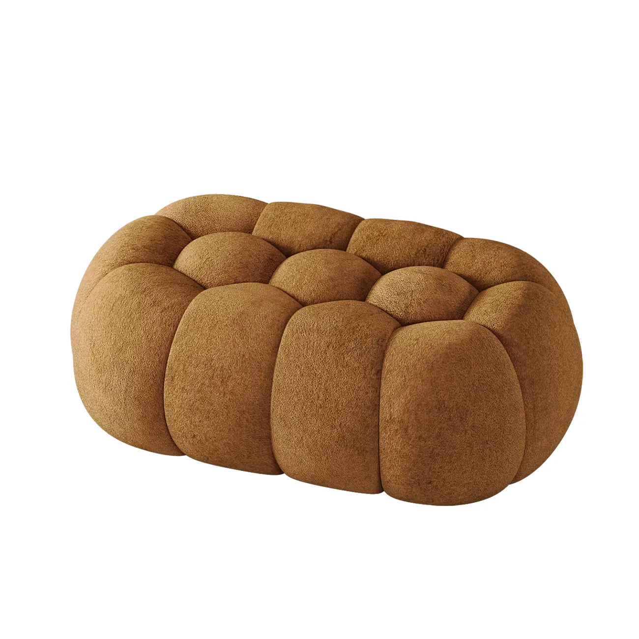 Banc de chambre contemporain en forme de nuage, recouvert de tissu