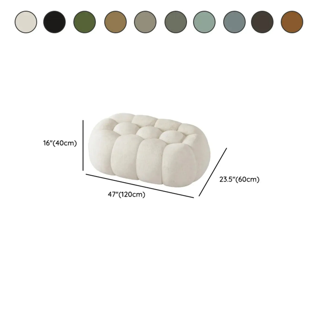 Banc de chambre contemporain en forme de nuage, recouvert de tissu