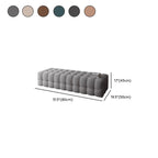 Banc de chambre long et rembourré gris clair contemporain