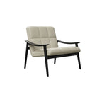 Fauteuil d'appoint élégant en cuir véritable/nappa à dossier mi-haut