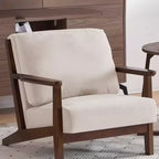 Fauteuil moderne en coton et lin pour salon
