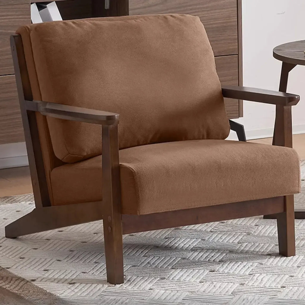 Fauteuil moderne en coton et lin pour salon