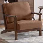 Fauteuil moderne en coton et lin pour salon