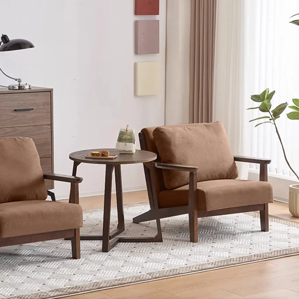 Fauteuil moderne en coton et lin pour salon
