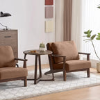 Fauteuil moderne en coton et lin pour salon