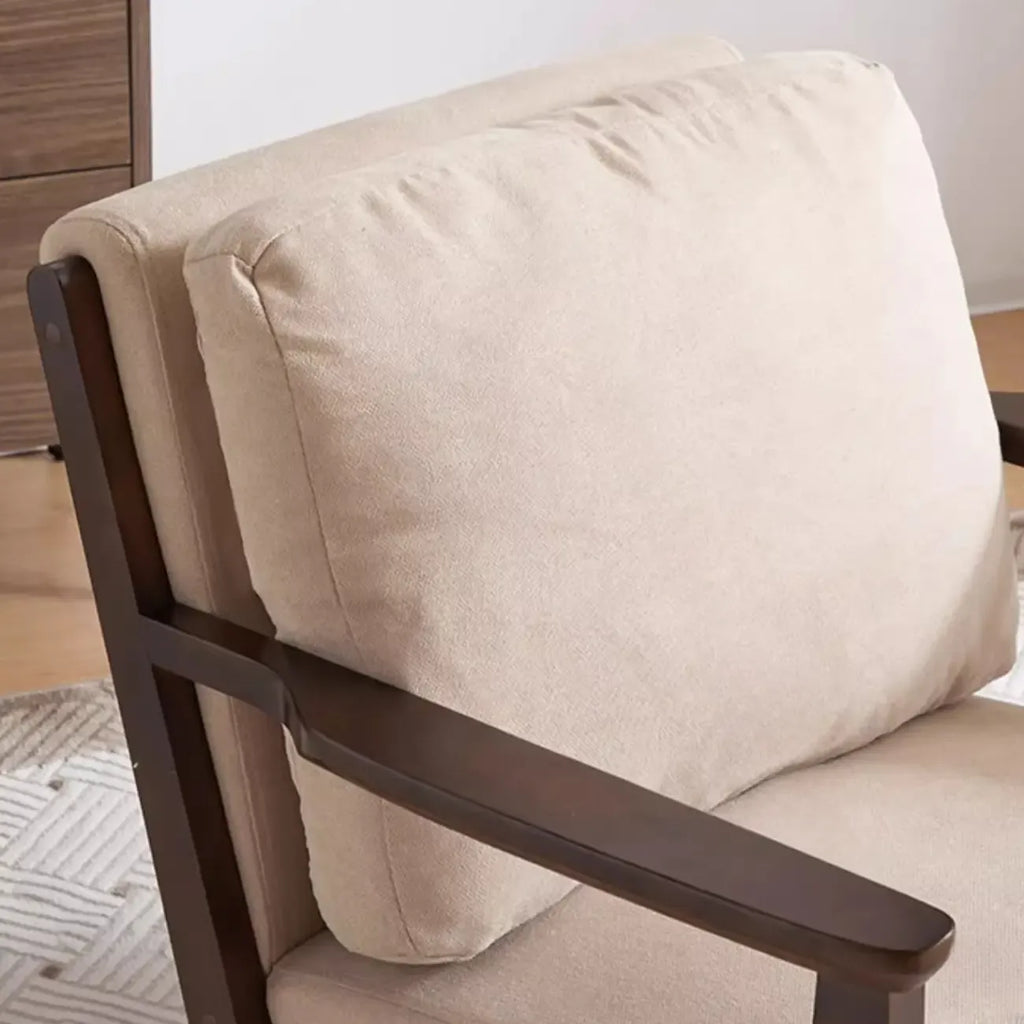 Fauteuil moderne en coton et lin pour salon