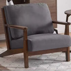 Fauteuil moderne en coton et lin pour salon