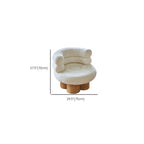 Fauteuil d'appoint contemporain blanc en sherpa, style tonneau, pour salon