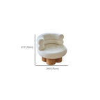 Fauteuil d'appoint contemporain blanc en sherpa, style tonneau, pour salon