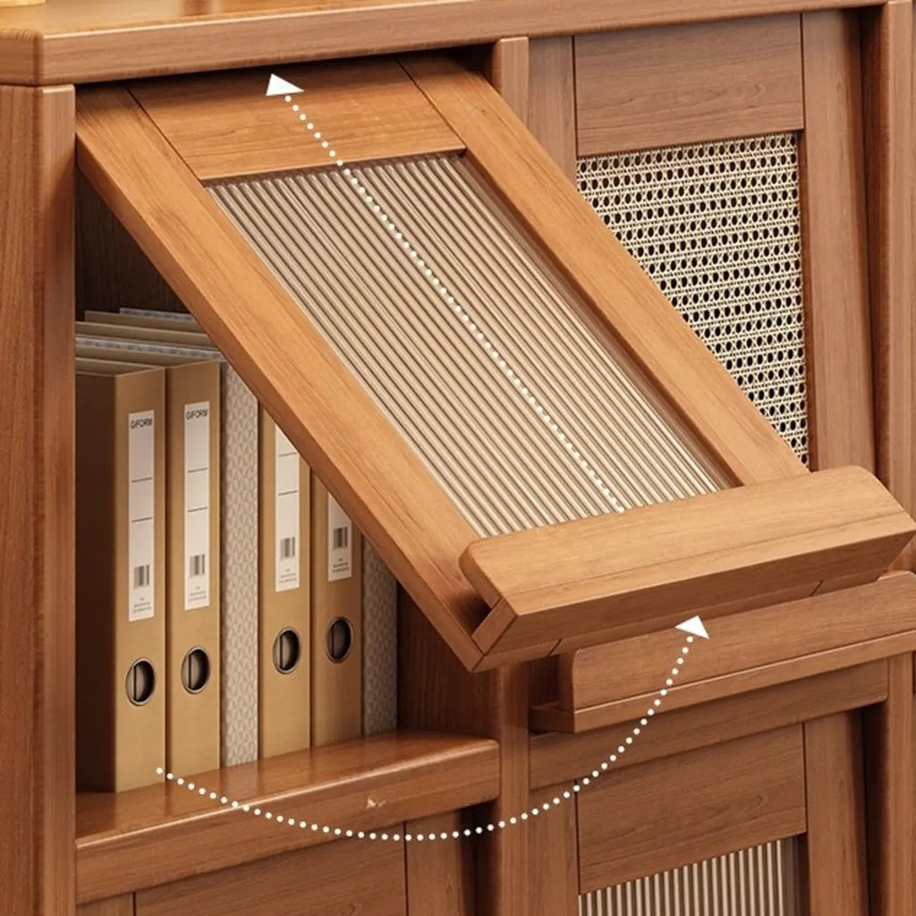 Crédence moderne du milieu du siècle en bois de noyer