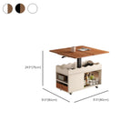 Chariot de rangement roulant pliable en bois réglable avec plateau de table