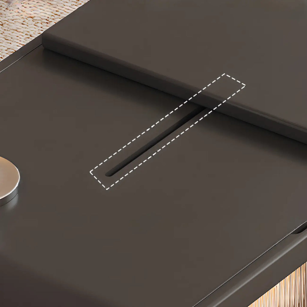 Tavolino moderno in legno con ruote e piano regolabile