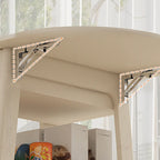 Petite table d'appoint pliable en bois blanc moderne à roulettes