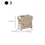 Petite table d'appoint pliable en bois blanc moderne à roulettes